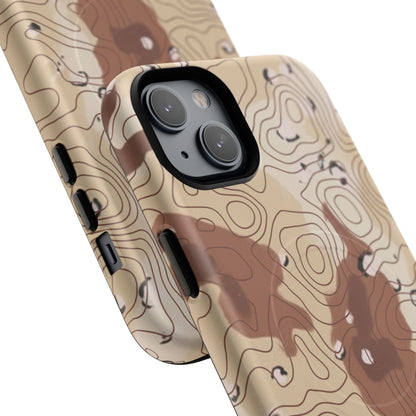 K-Factor Supply Co Chocolate Chip Topo Tough Magnetic iPhone Case