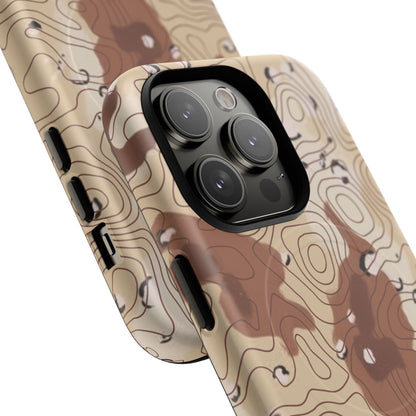 K-Factor Supply Co Chocolate Chip Topo Tough Magnetic iPhone Case