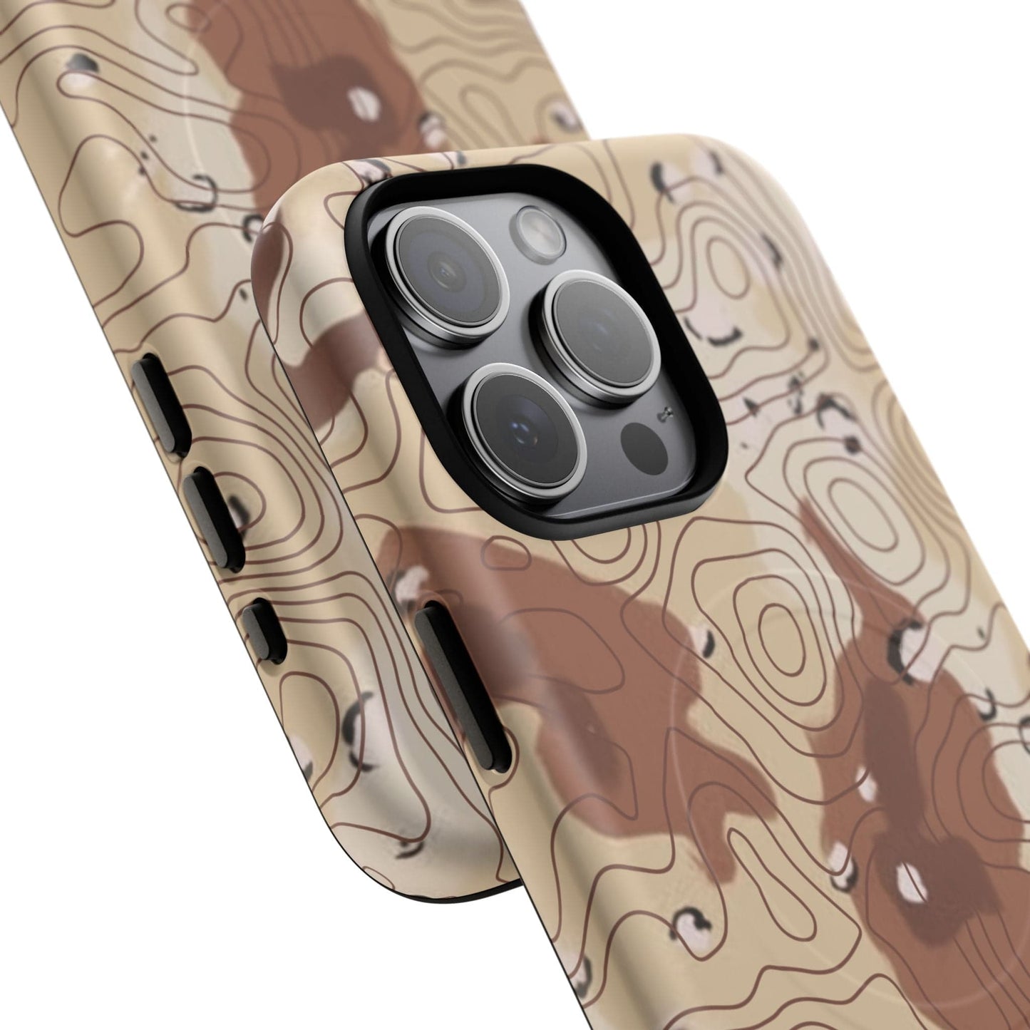 K-Factor Supply Co Chocolate Chip Topo Tough Magnetic iPhone Case