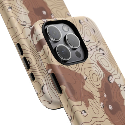 K-Factor Supply Co Chocolate Chip Topo Tough Magnetic iPhone Case