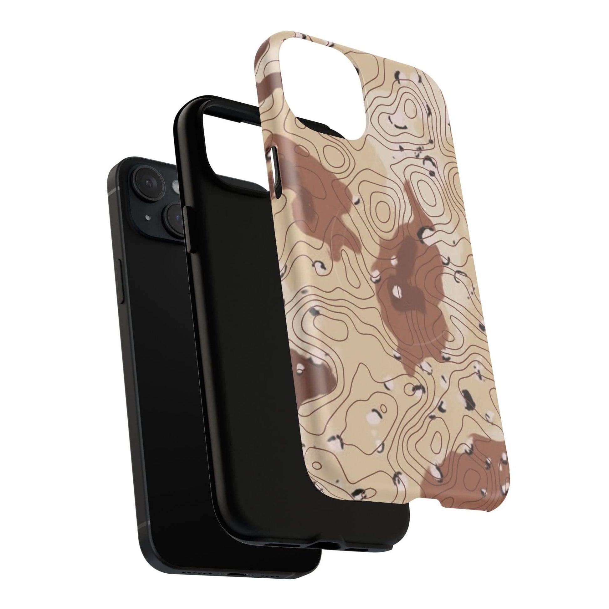 K-Factor Supply Co Chocolate Chip Topo Tough Magnetic iPhone Case
