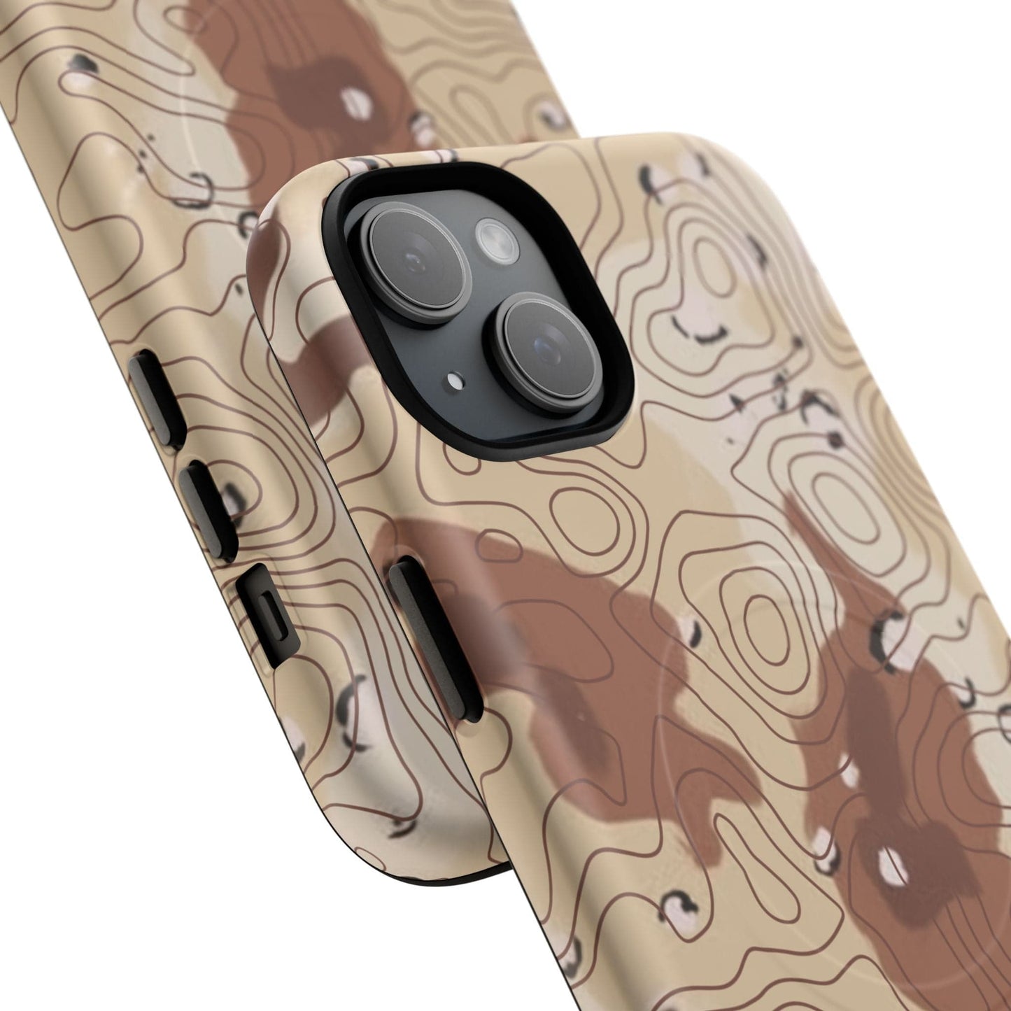 K-Factor Supply Co Chocolate Chip Topo Tough Magnetic iPhone Case