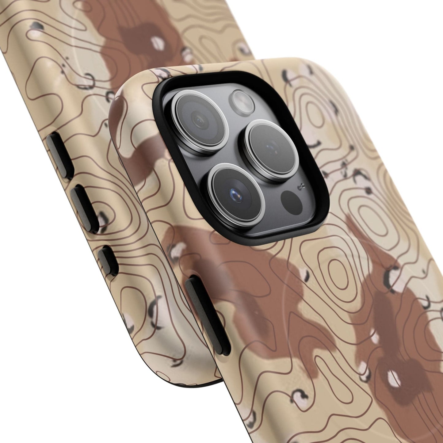 K-Factor Supply Co Chocolate Chip Topo Tough Magnetic iPhone Case