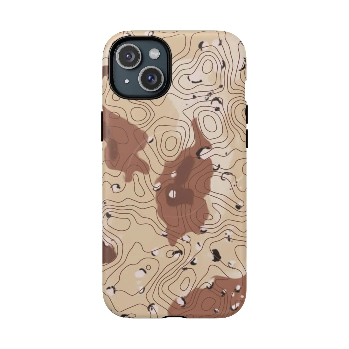 K-Factor Supply Co Chocolate Chip Topo Tough Magnetic iPhone Case iPhone 15 Plus
