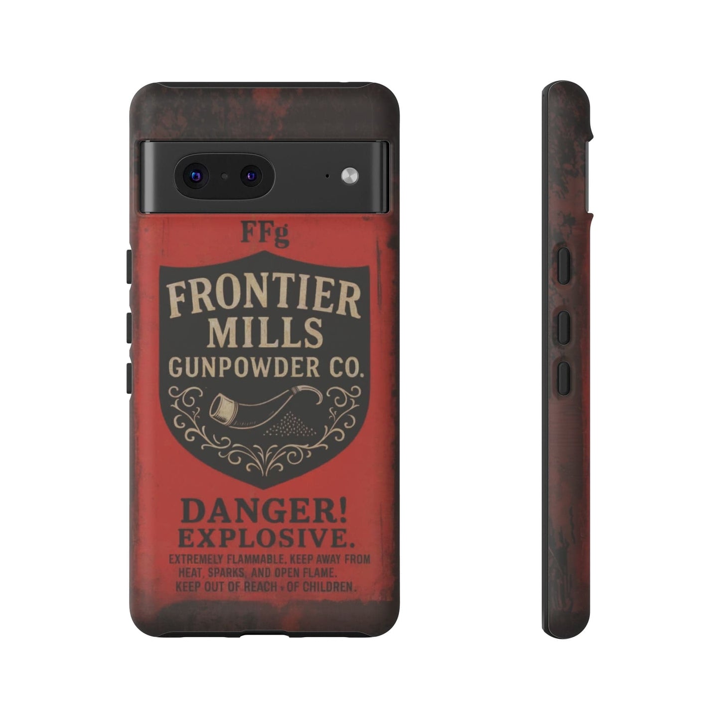 K-Factor Supply Co Frontier Mills Black Powder Tough Android Case Google Pixel 7