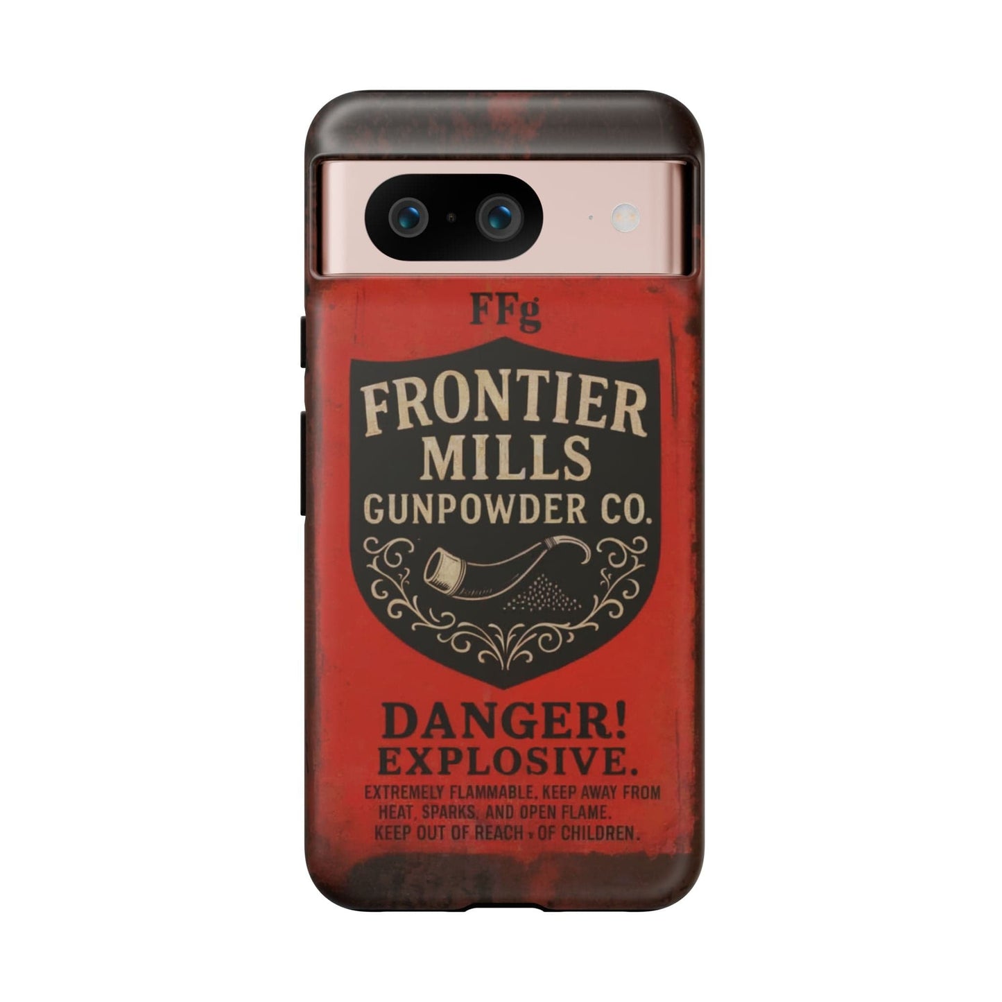 K-Factor Supply Co Frontier Mills Black Powder Tough Android Case Google Pixel 8