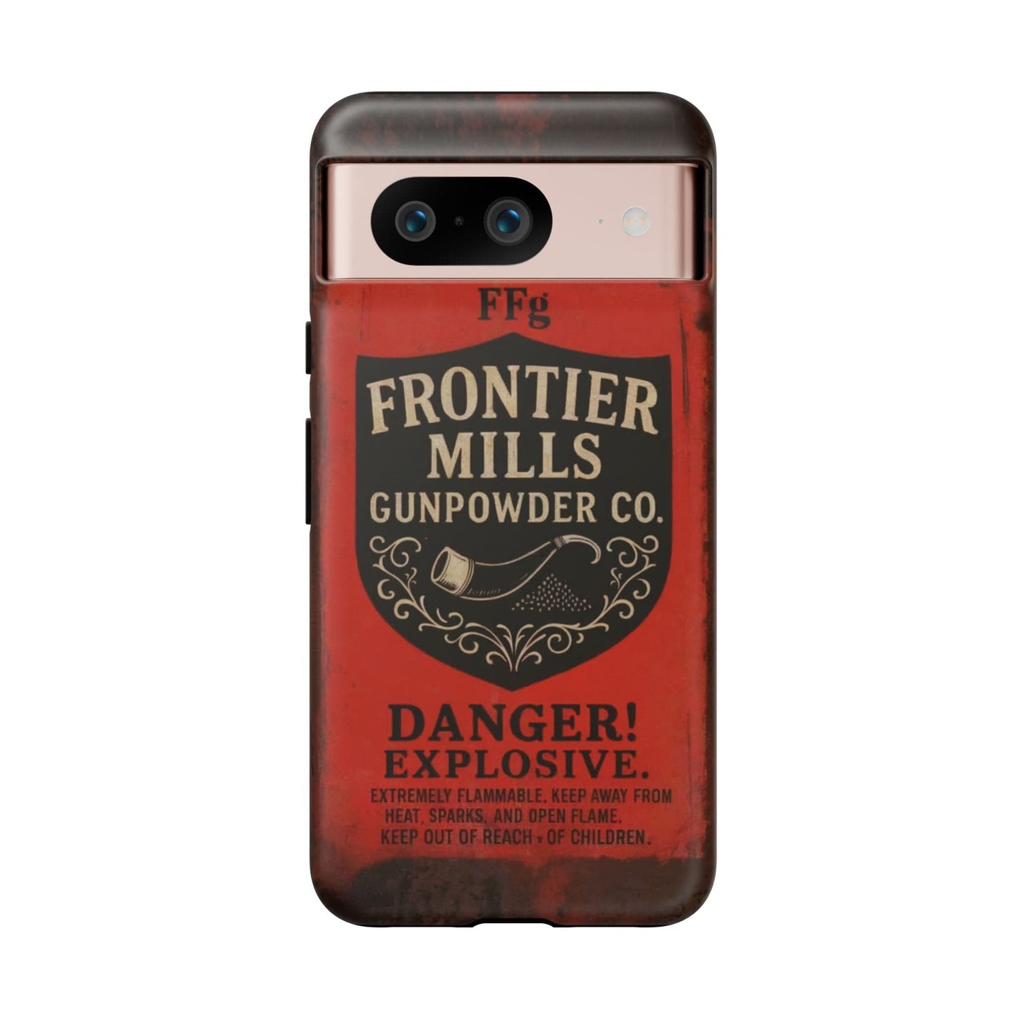 K-Factor Supply Co Frontier Mills Black Powder Tough Android Case Google Pixel 8 / Matte