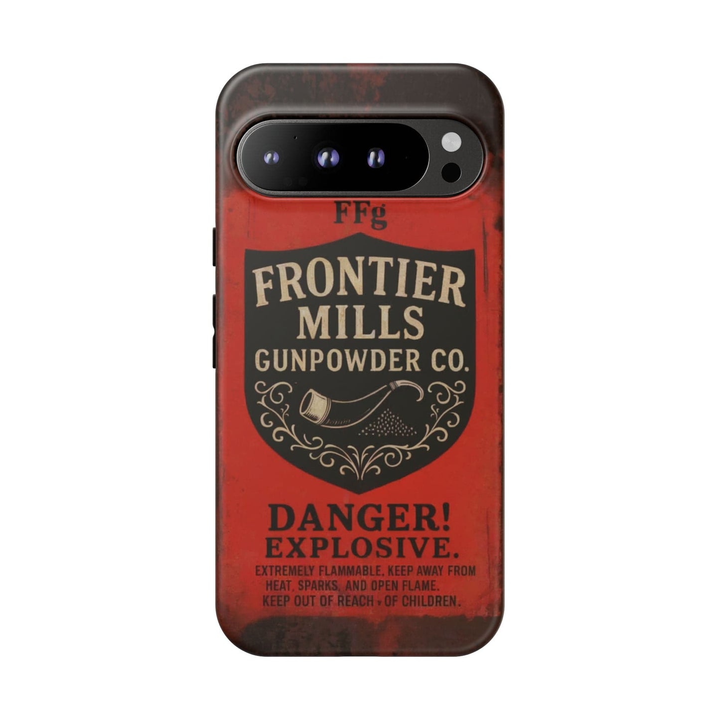 K-Factor Supply Co Frontier Mills Black Powder Tough Android Case Google Pixel 9 Pro XL / Matte