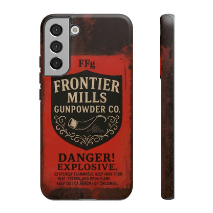 K-Factor Supply Co Frontier Mills Black Powder Tough Android Case Samsung Galaxy S22 Plus