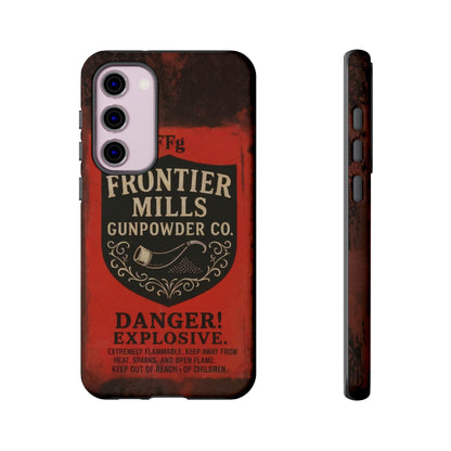 K-Factor Supply Co Frontier Mills Black Powder Tough Android Case Samsung Galaxy S23 Plus