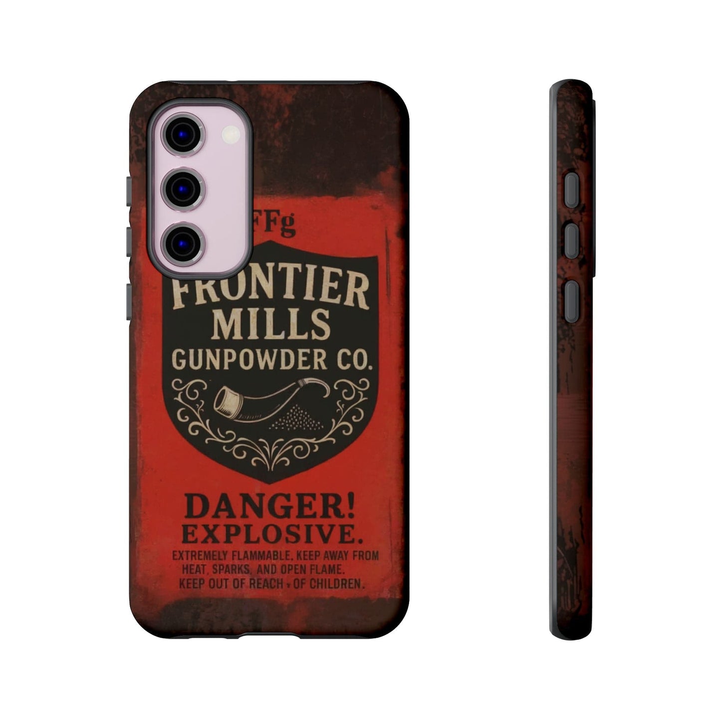 K-Factor Supply Co Frontier Mills Black Powder Tough Android Case Samsung Galaxy S23 Plus / Matte