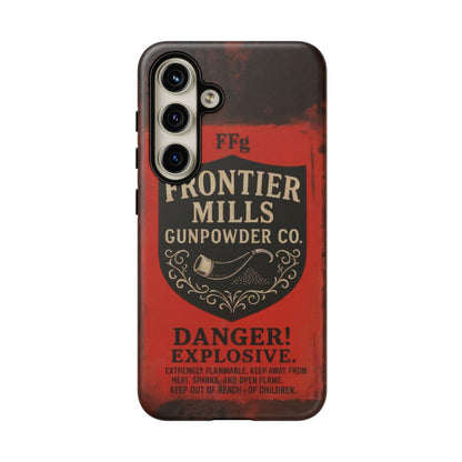 K-Factor Supply Co Frontier Mills Black Powder Tough Android Case Samsung Galaxy S24