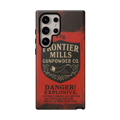 K-Factor Supply Co Frontier Mills Black Powder Tough Android Case Samsung Galaxy S24 Ultra