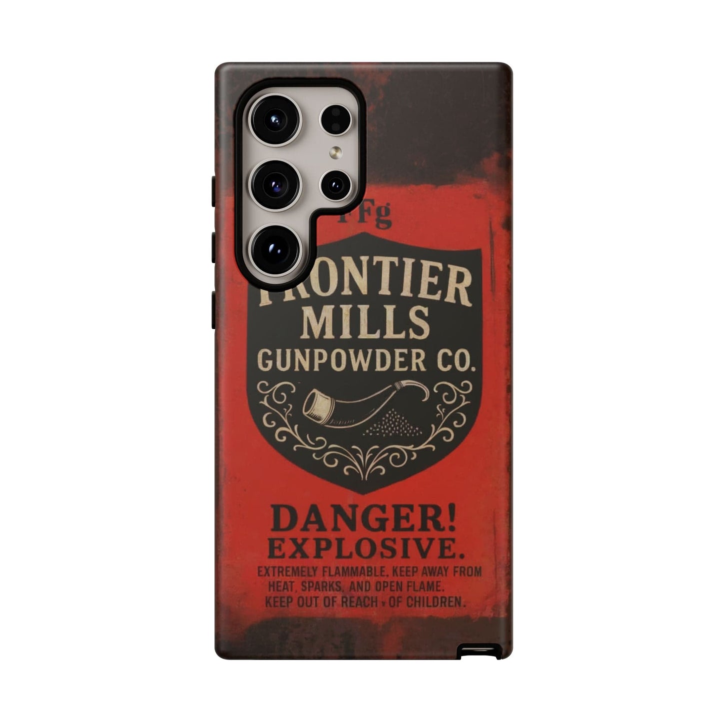 K-Factor Supply Co Frontier Mills Black Powder Tough Android Case Samsung Galaxy S24 Ultra / Matte