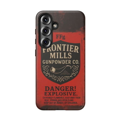 K-Factor Supply Co Frontier Mills Black Powder Tough Android Case Samsung Galaxy S25