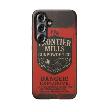 K-Factor Supply Co Frontier Mills Black Powder Tough Android Case Samsung Galaxy S25 / Matte