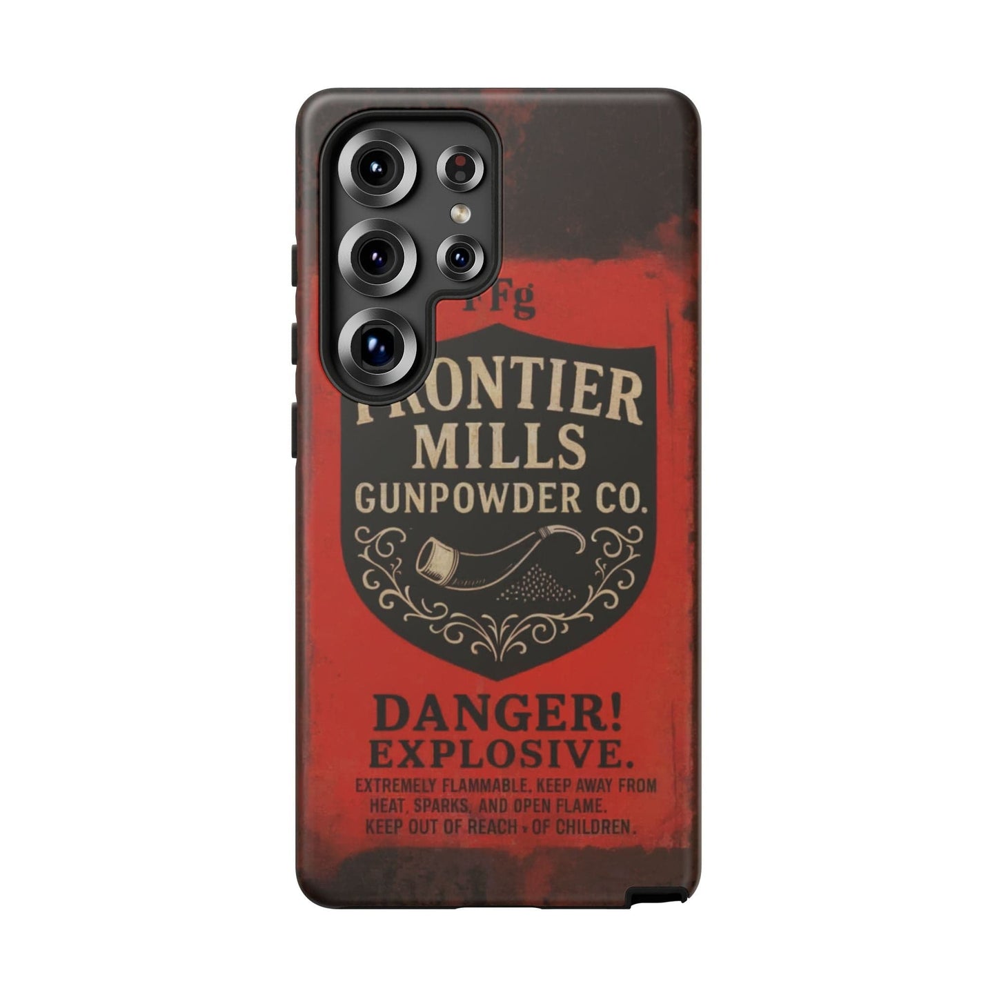 K-Factor Supply Co Frontier Mills Black Powder Tough Android Case Samsung Galaxy S25 Ultra / Matte