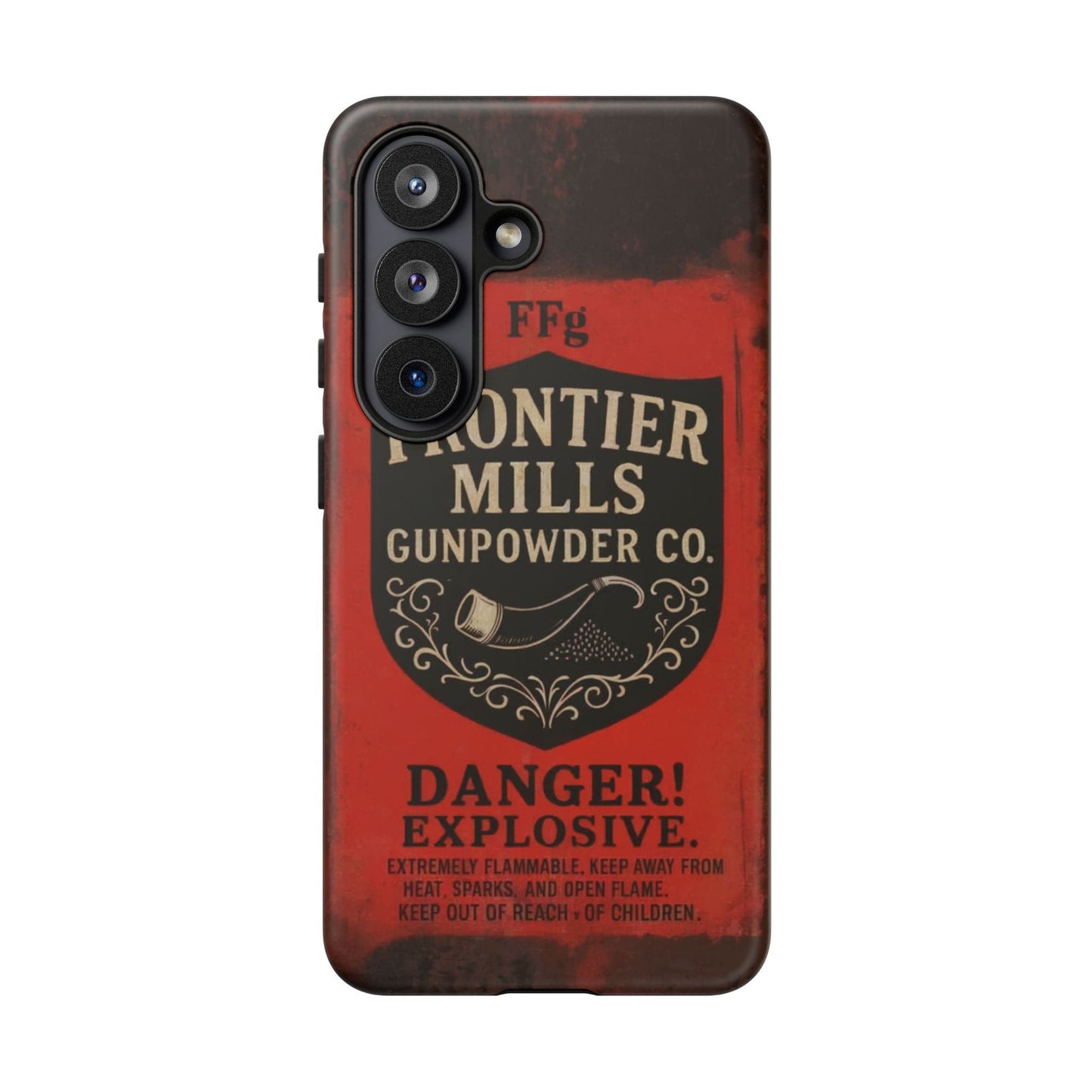 K-Factor Supply Co Frontier Mills Black Powder Tough Android Case Samsung Galaxy S26 / Matte