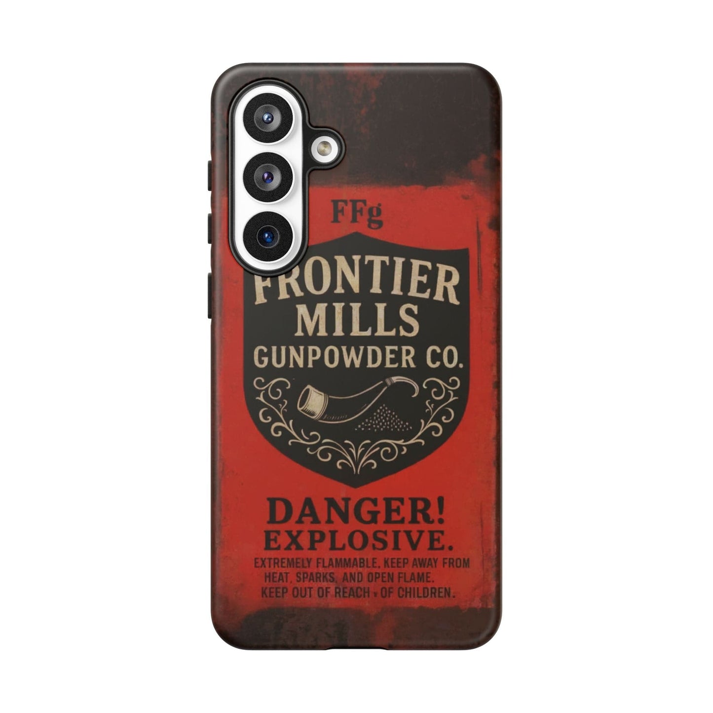 K-Factor Supply Co Frontier Mills Black Powder Tough Android Case Samsung Galaxy S26 Plus / Matte