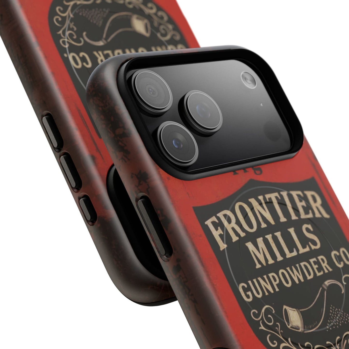 K-Factor Supply Co Frontier Mills Black Powder Tough Magnetic iPhone Case