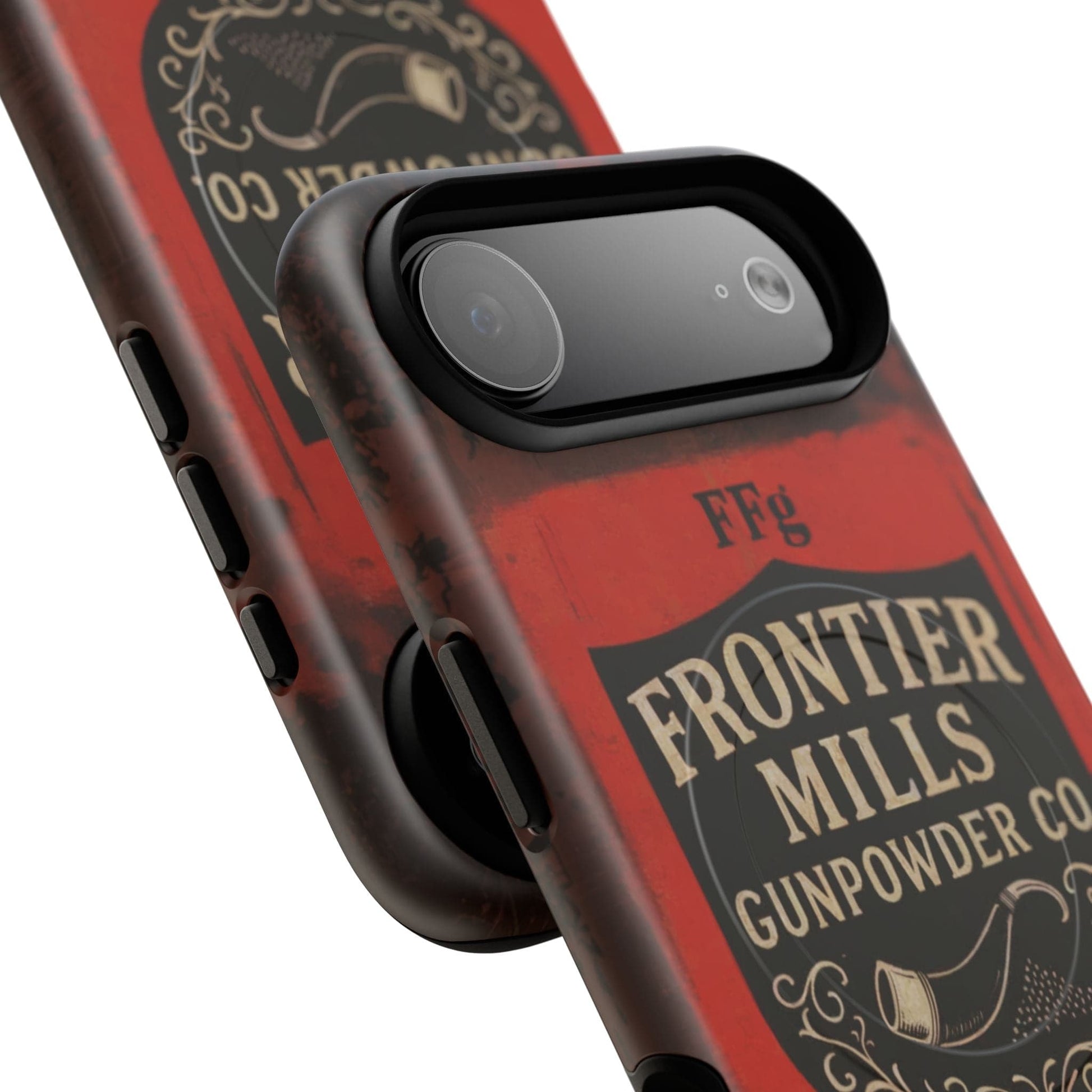 K-Factor Supply Co Frontier Mills Black Powder Tough Magnetic iPhone Case