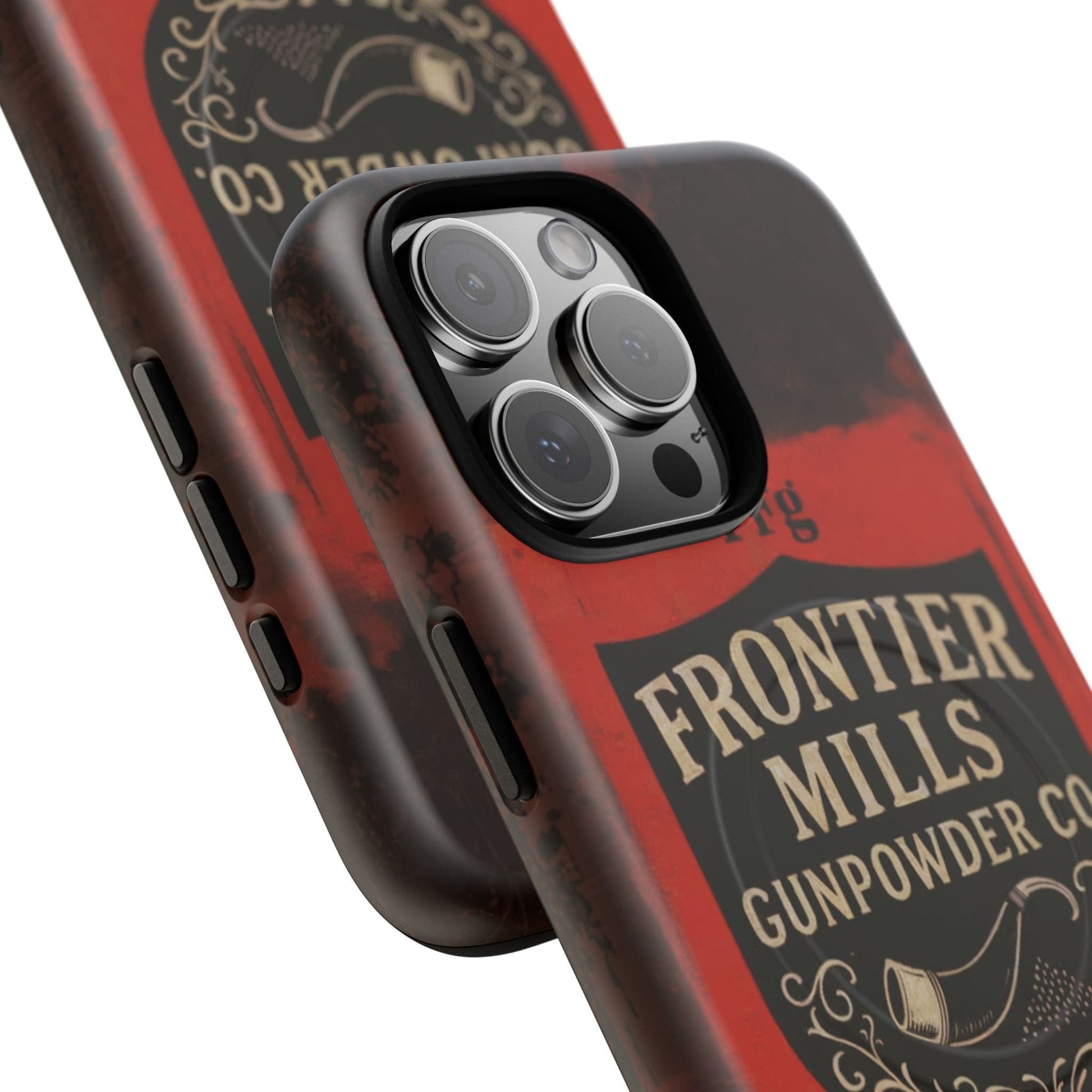 K-Factor Supply Co Frontier Mills Black Powder Tough Magnetic iPhone Case