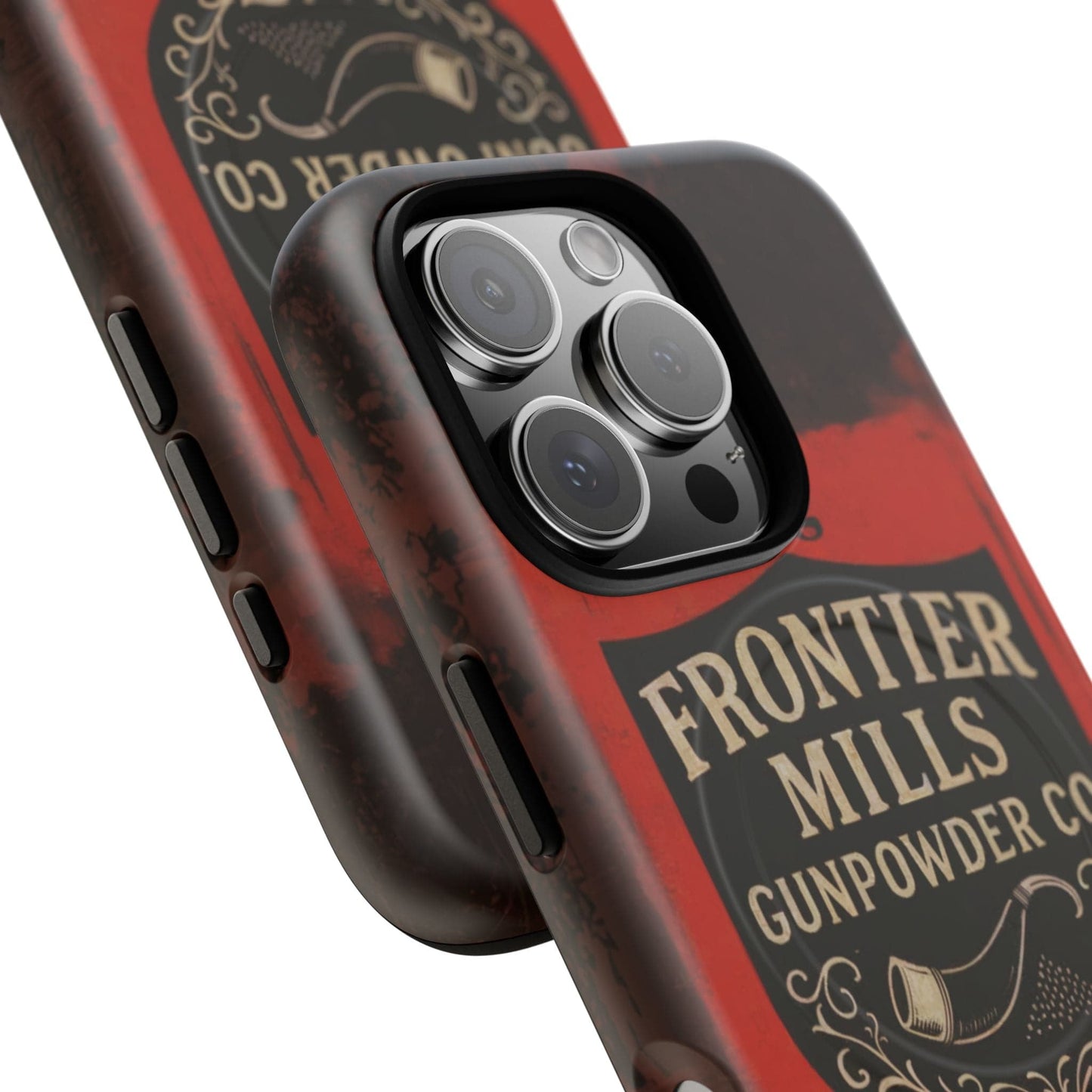 K-Factor Supply Co Frontier Mills Black Powder Tough Magnetic iPhone Case