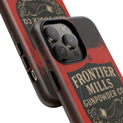 K-Factor Supply Co Frontier Mills Black Powder Tough Magnetic iPhone Case
