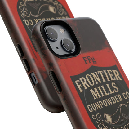 K-Factor Supply Co Frontier Mills Black Powder Tough Magnetic iPhone Case
