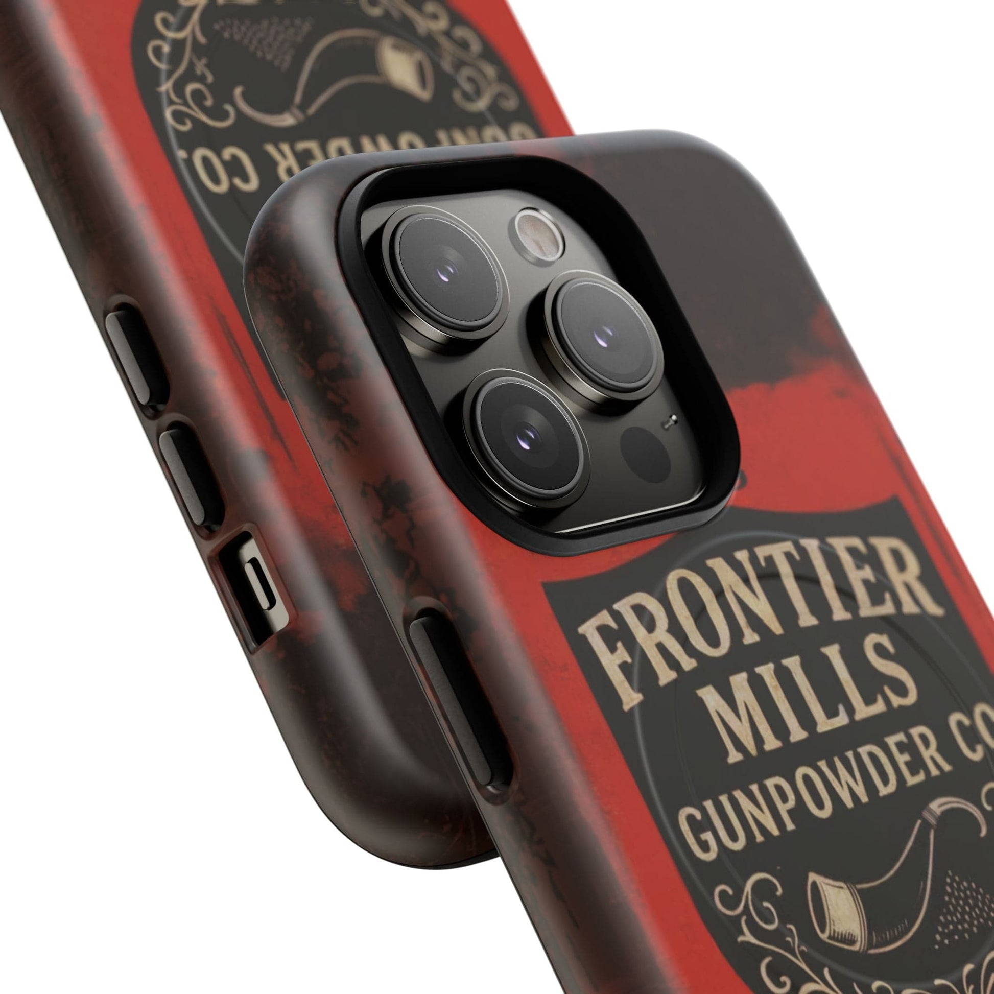 K-Factor Supply Co Frontier Mills Black Powder Tough Magnetic iPhone Case