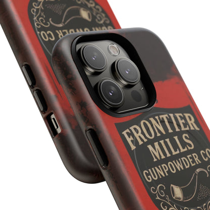 K-Factor Supply Co Frontier Mills Black Powder Tough Magnetic iPhone Case