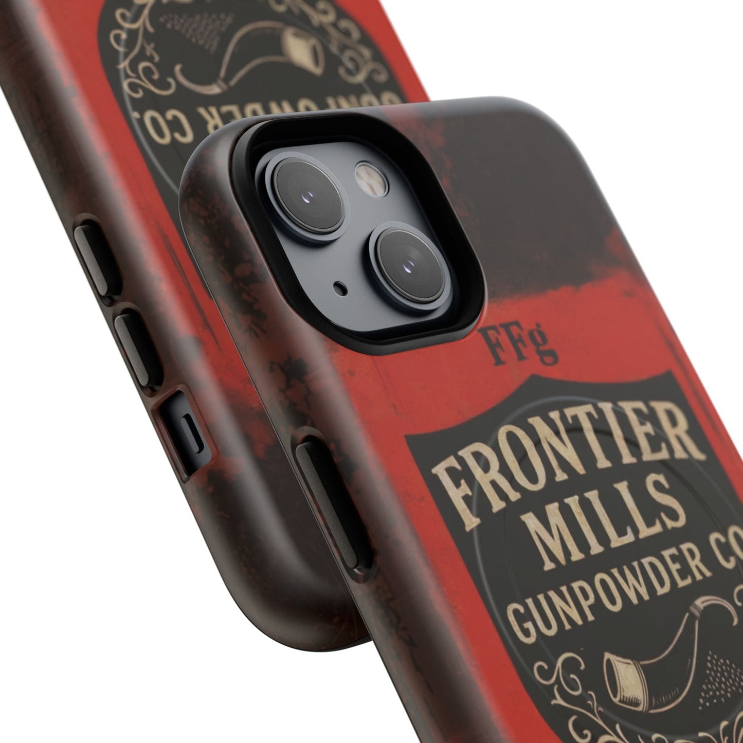 K-Factor Supply Co Frontier Mills Black Powder Tough Magnetic iPhone Case