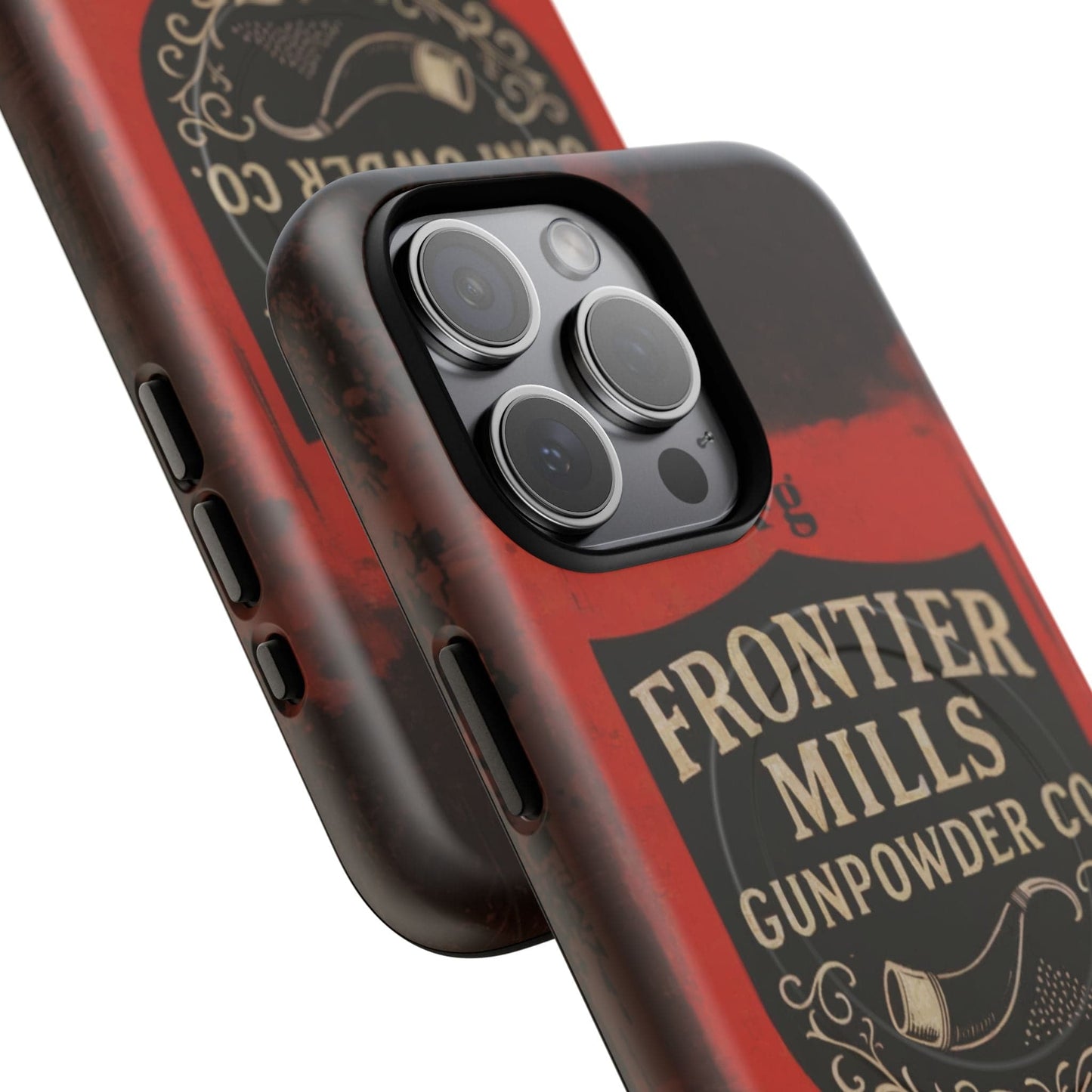 K-Factor Supply Co Frontier Mills Black Powder Tough Magnetic iPhone Case
