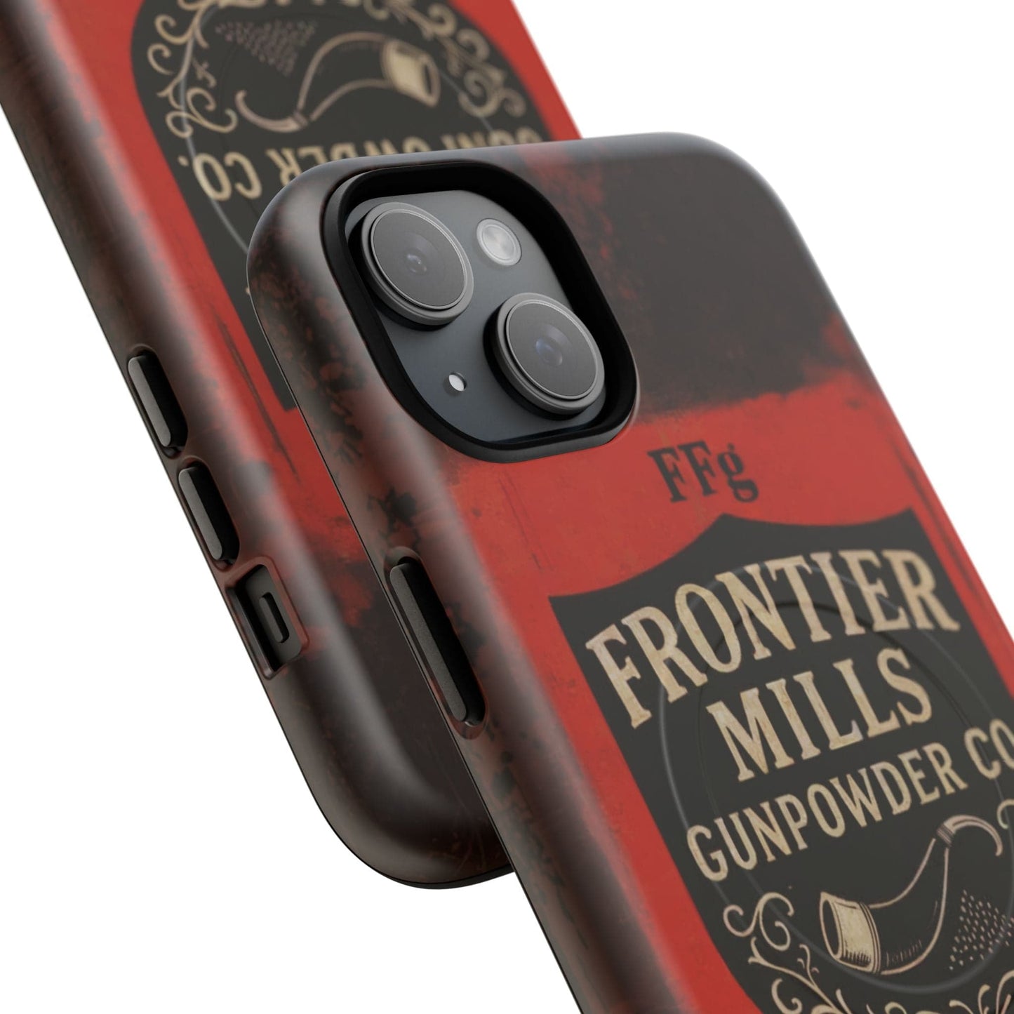K-Factor Supply Co Frontier Mills Black Powder Tough Magnetic iPhone Case