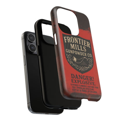 K-Factor Supply Co Frontier Mills Black Powder Tough Magnetic iPhone Case