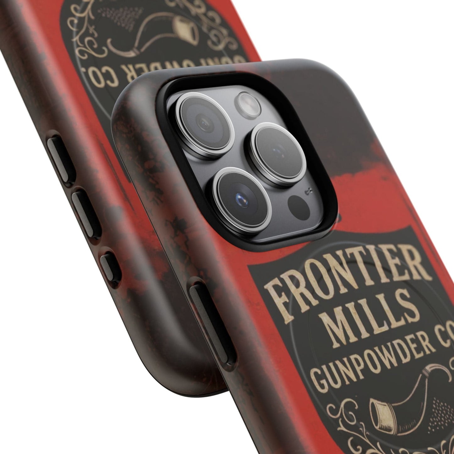 K-Factor Supply Co Frontier Mills Black Powder Tough Magnetic iPhone Case