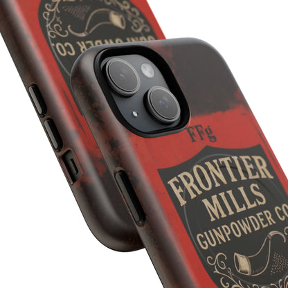 K-Factor Supply Co Frontier Mills Black Powder Tough Magnetic iPhone Case