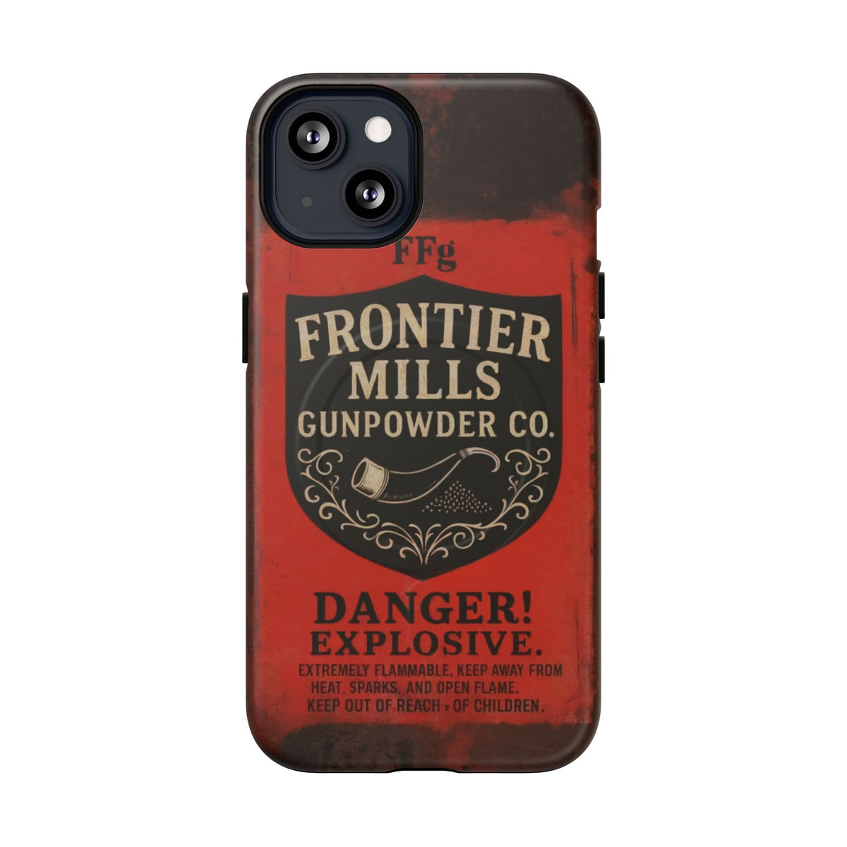 K-Factor Supply Co Frontier Mills Black Powder Tough Magnetic iPhone Case iPhone 13 / Matte