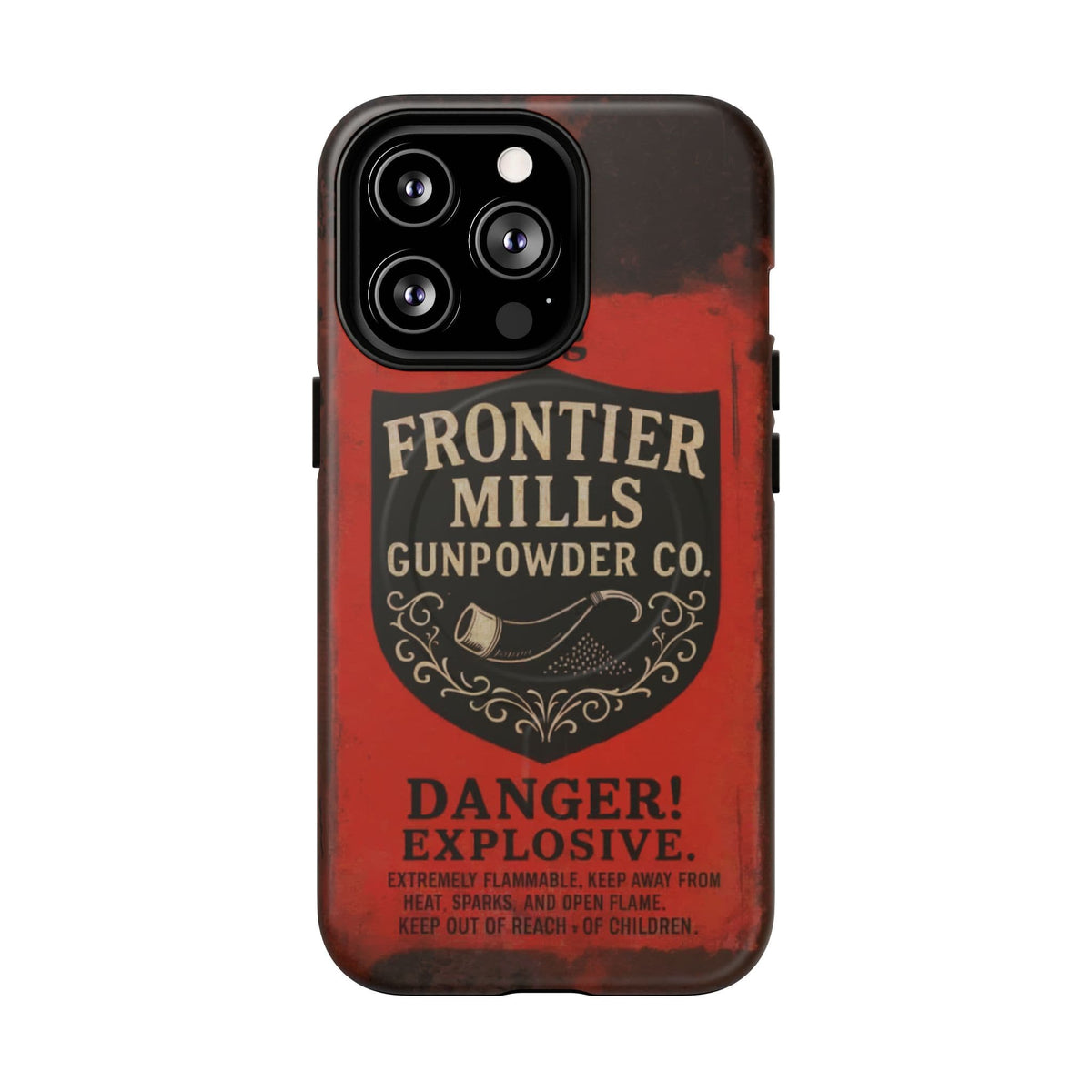 K-Factor Supply Co Frontier Mills Black Powder Tough Magnetic iPhone Case iPhone 13 Pro / Matte
