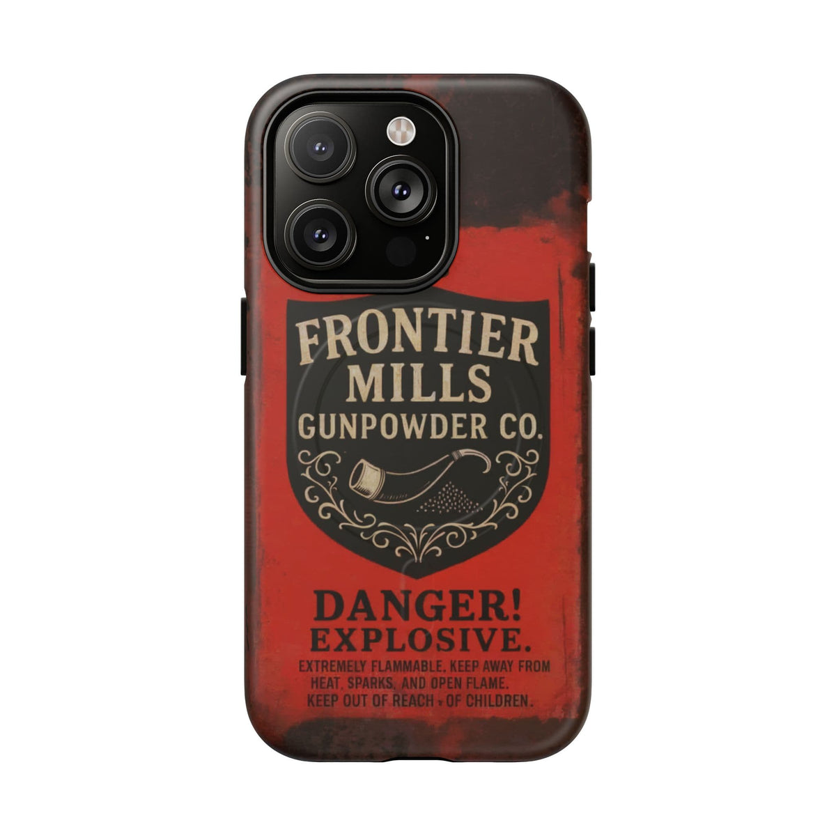 K-Factor Supply Co Frontier Mills Black Powder Tough Magnetic iPhone Case iPhone 14 Pro / Matte