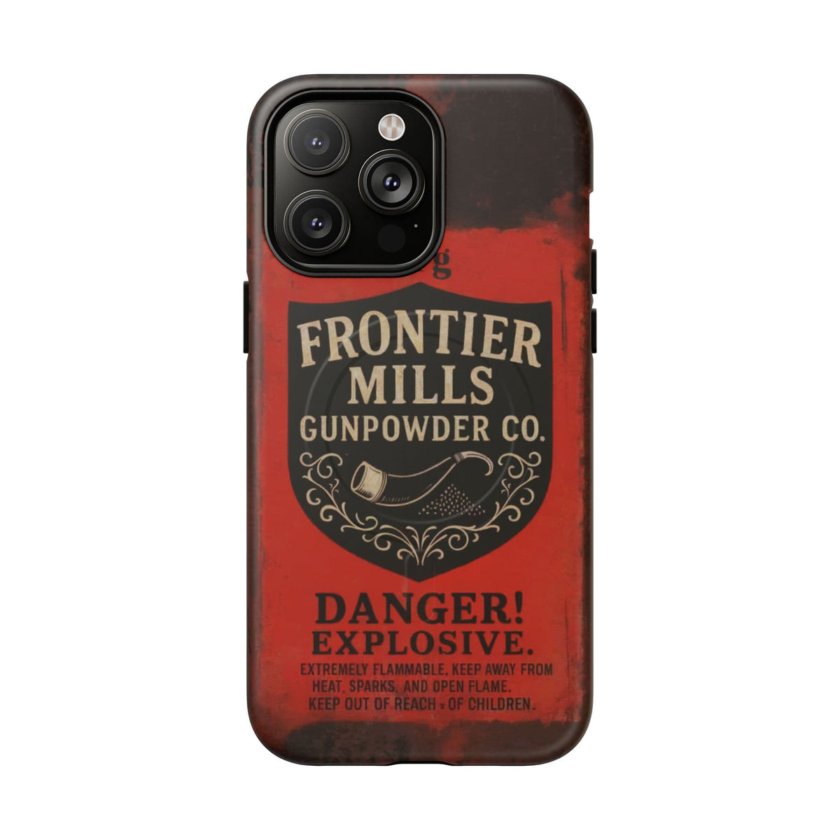 K-Factor Supply Co Frontier Mills Black Powder Tough Magnetic iPhone Case iPhone 14 Pro Max / Matte