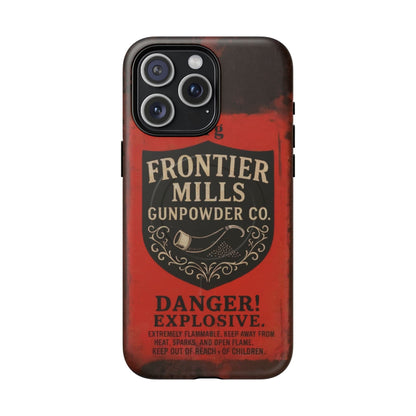K-Factor Supply Co Frontier Mills Black Powder Tough Magnetic iPhone Case iPhone 15 Pro Max