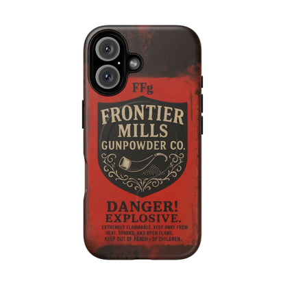 K-Factor Supply Co Frontier Mills Black Powder Tough Magnetic iPhone Case iPhone 16 / Matte