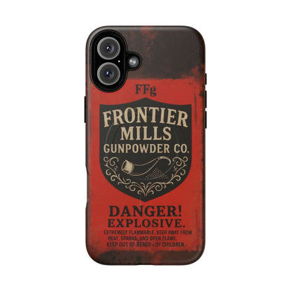 K-Factor Supply Co Frontier Mills Black Powder Tough Magnetic iPhone Case iPhone 16 Plus / Matte