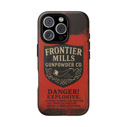 K-Factor Supply Co Frontier Mills Black Powder Tough Magnetic iPhone Case iPhone 16 Pro / Matte