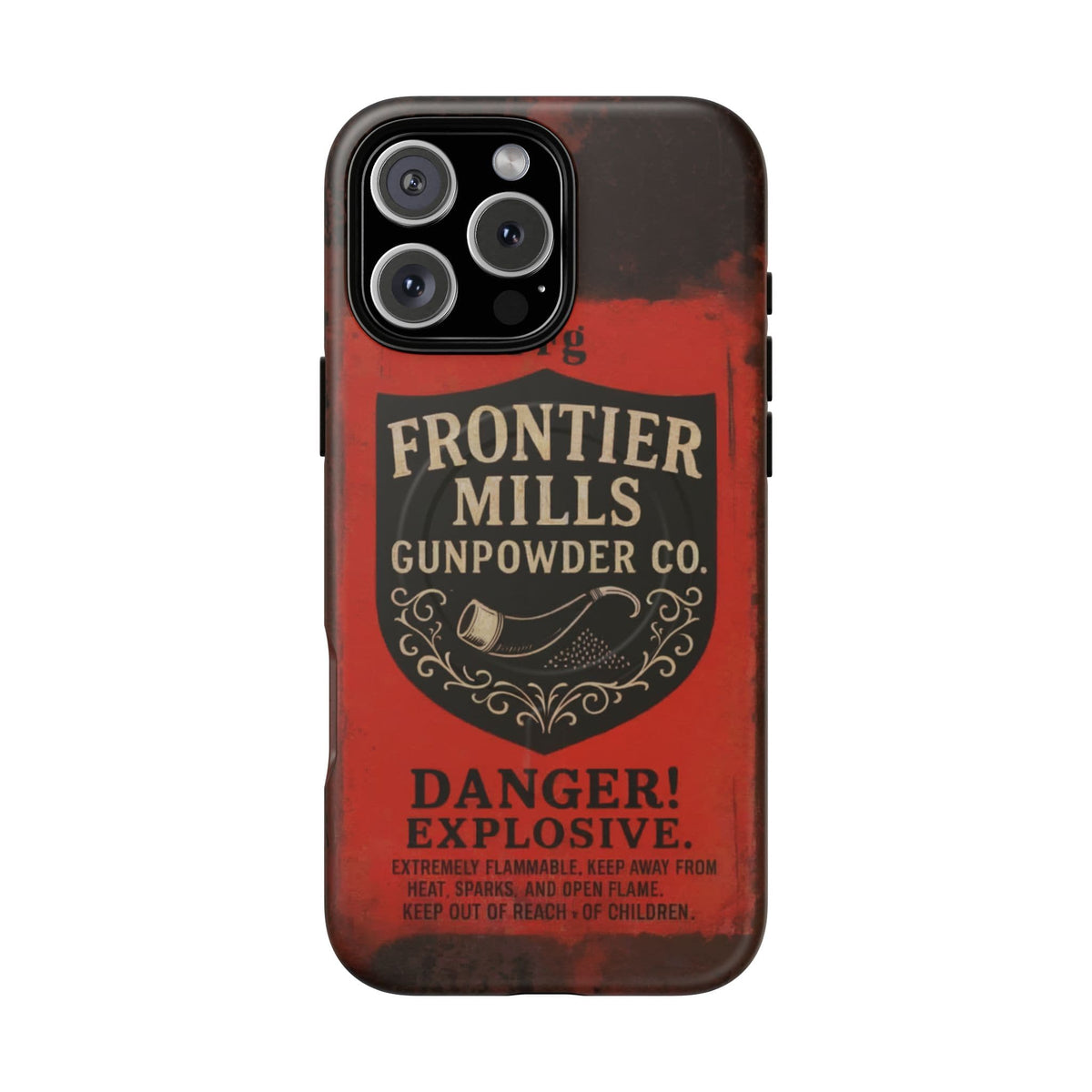 K-Factor Supply Co Frontier Mills Black Powder Tough Magnetic iPhone Case iPhone 16 Pro Max / Matte