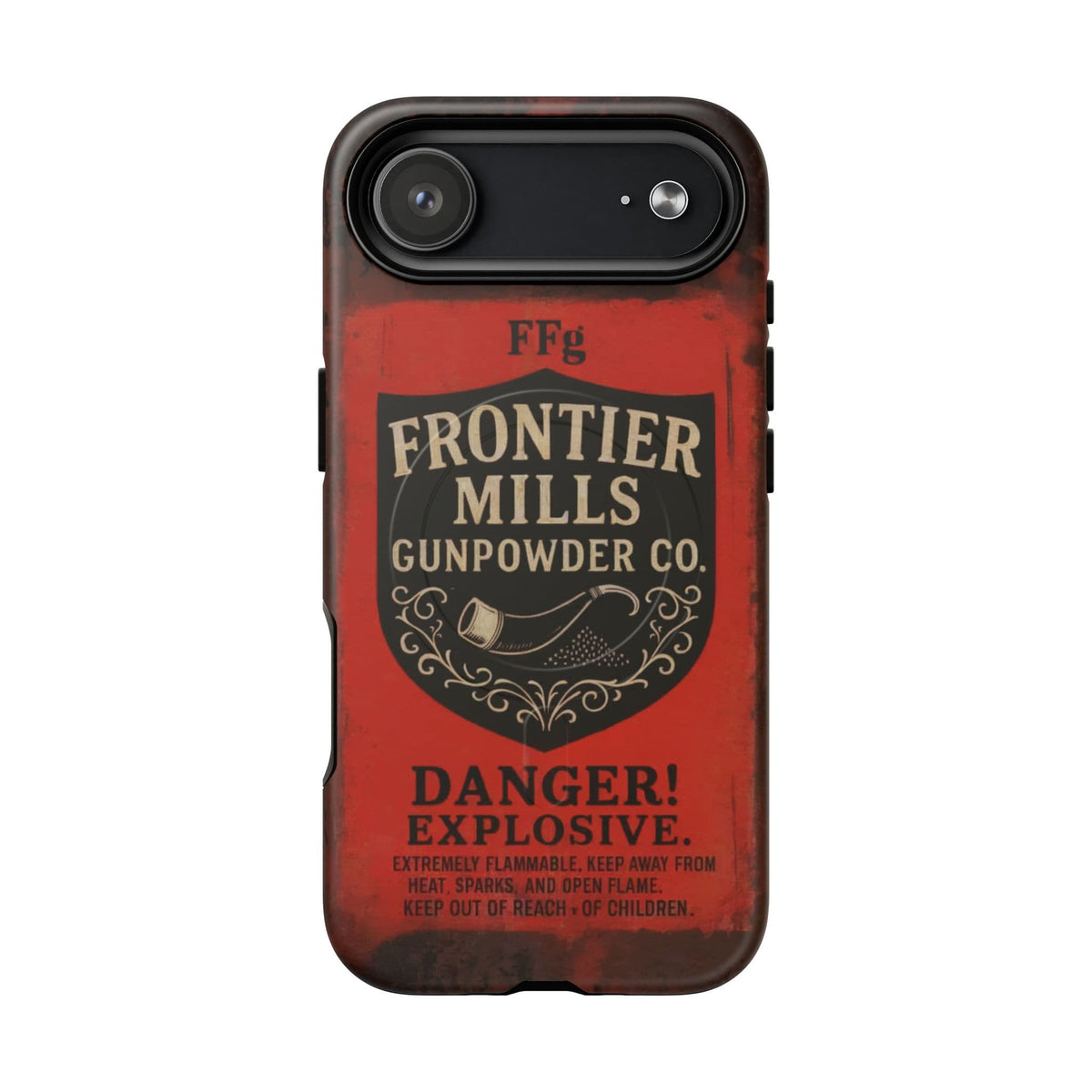 K-Factor Supply Co Frontier Mills Black Powder Tough Magnetic iPhone Case iPhone 17 Air / Matte