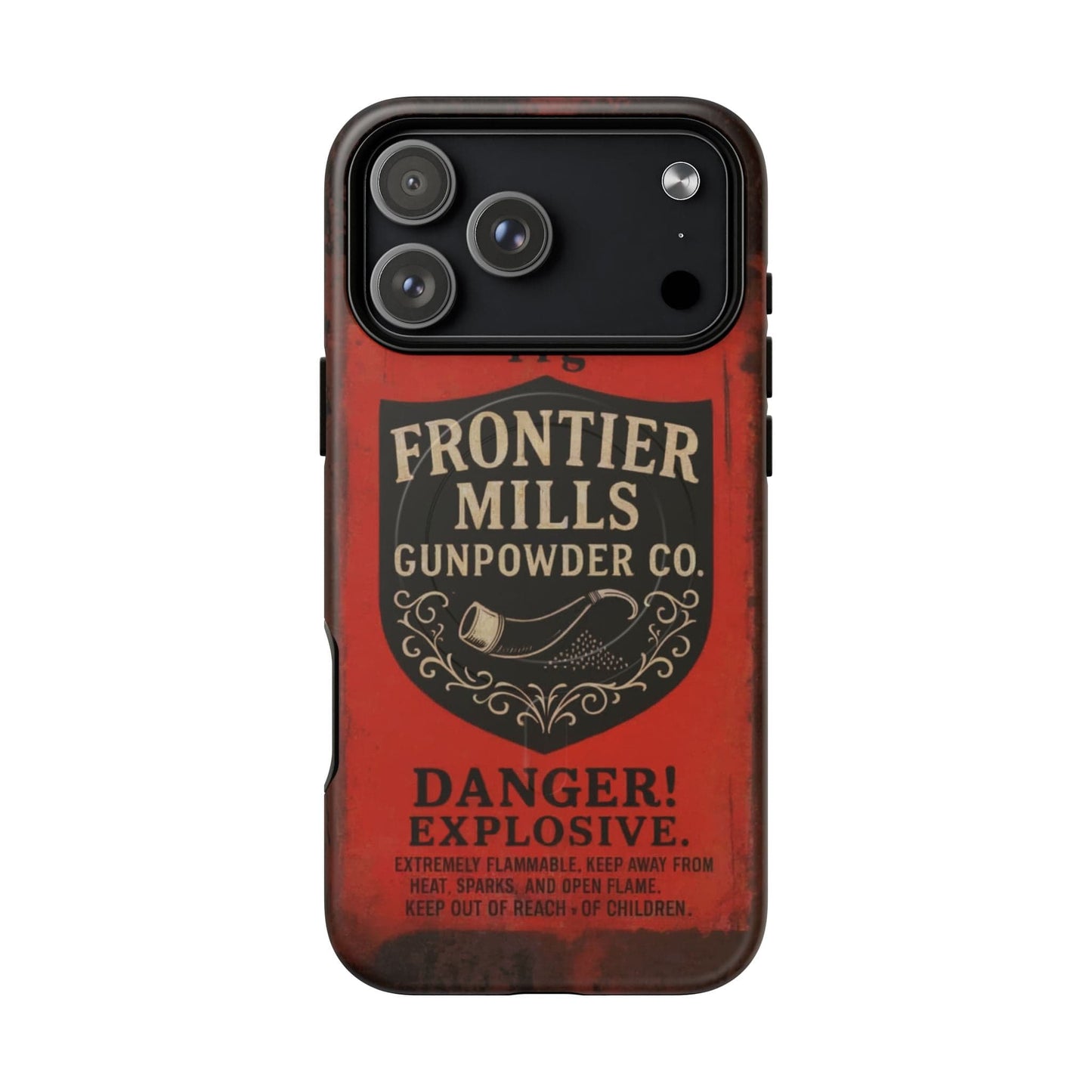 K-Factor Supply Co Frontier Mills Black Powder Tough Magnetic iPhone Case iPhone 17 Pro Max