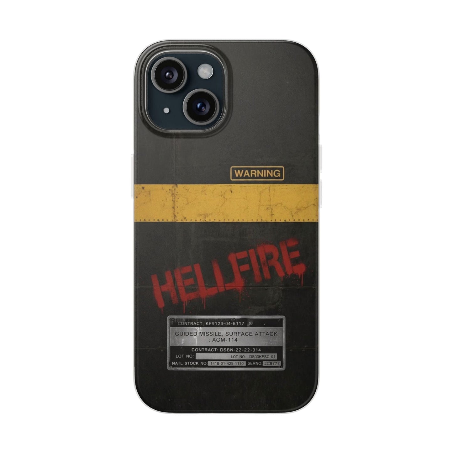 K-Factor Supply Co Hellfire Slimline Flexible Phone Case iPhone 15