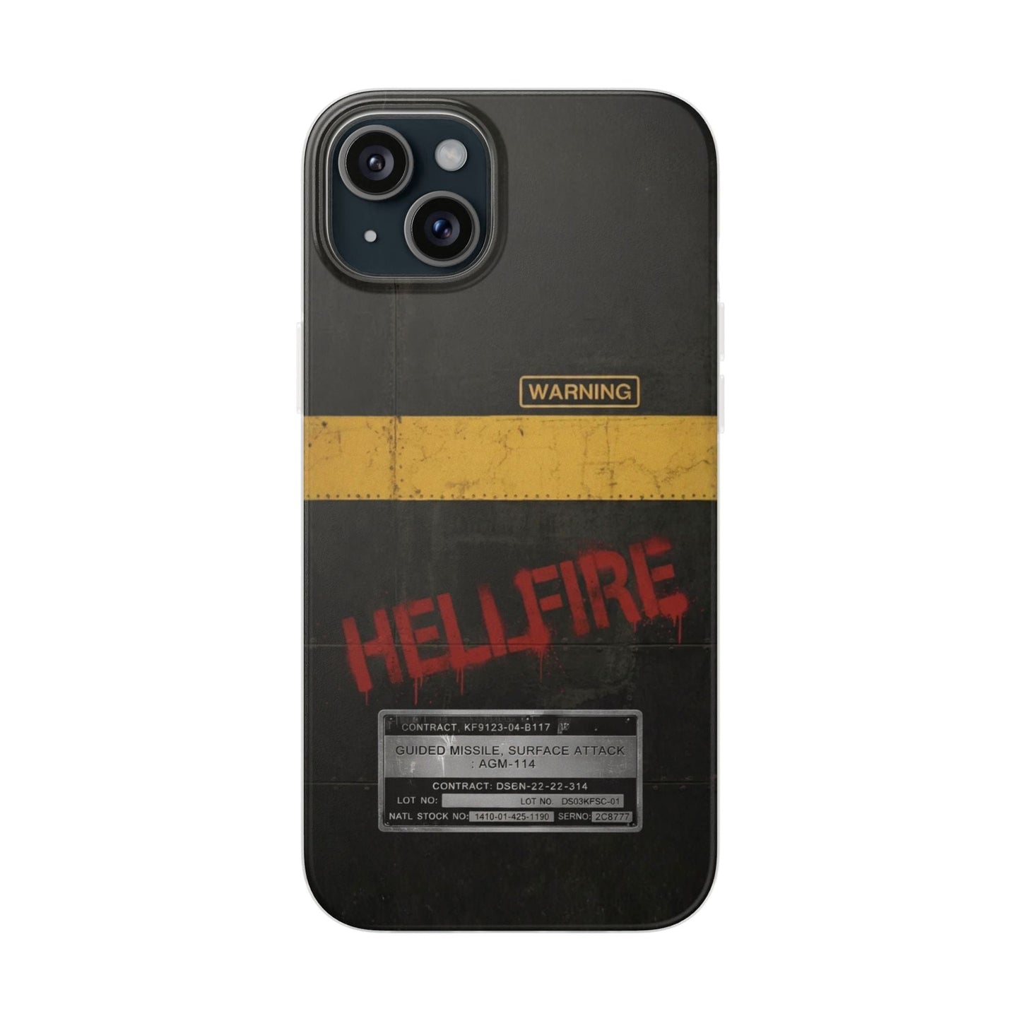 K-Factor Supply Co Hellfire Slimline Flexible Phone Case iPhone 15 Plus